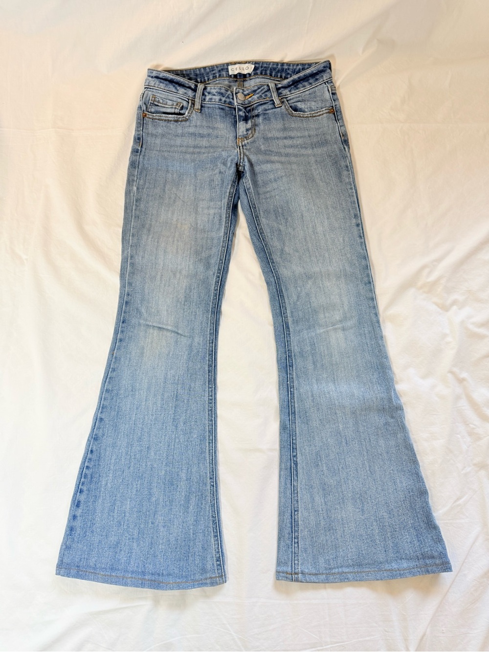 Cello Light Blue Lower Rise Women's Flared Jeans